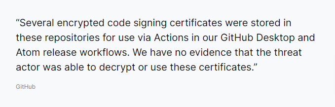 Github Code Signing Certificate Breach 2022