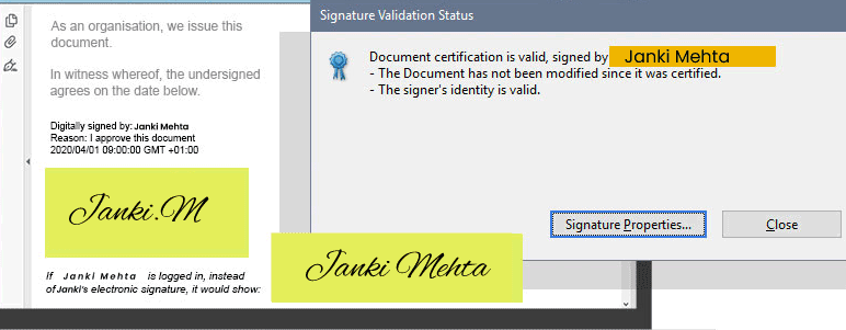Digital Signature Document