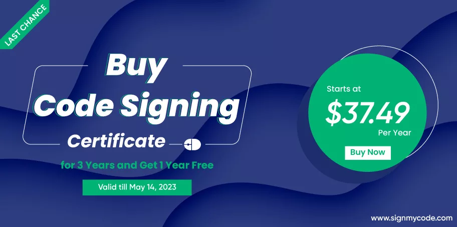 Get Free Code Signing Cert for Limited Time