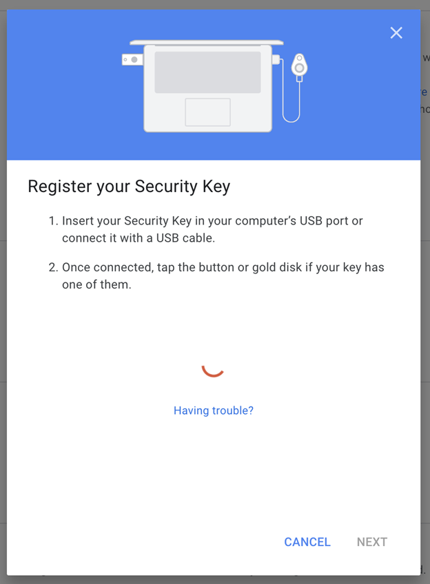 Register your Security Key