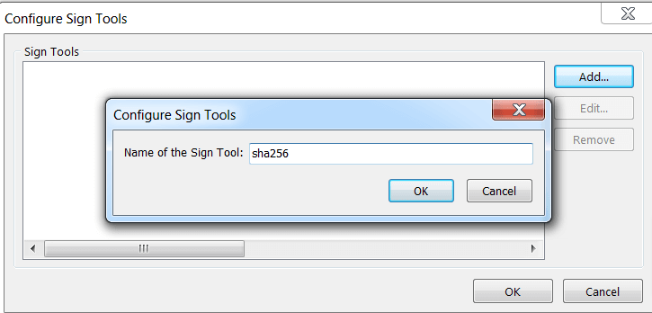 Configure SignTools