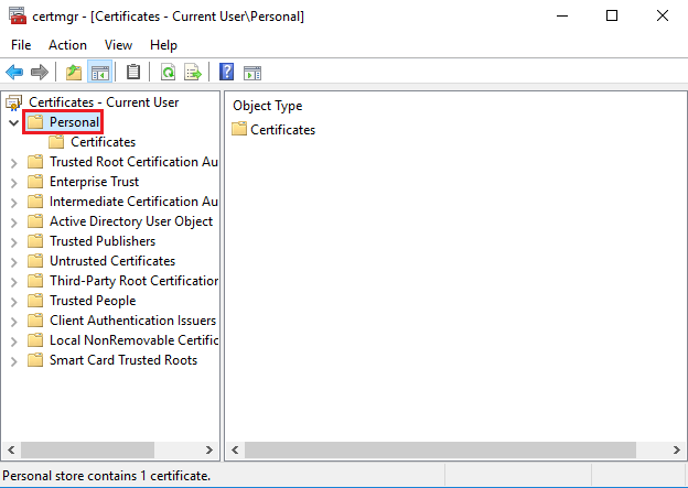 certmgr certificate manager