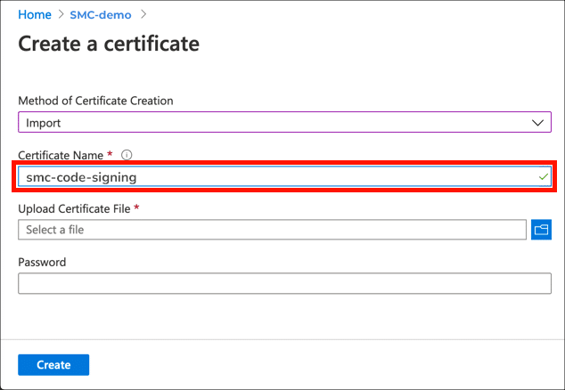 add certificate name
