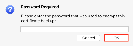 password required window