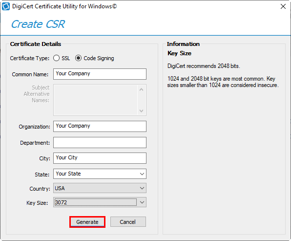 CSR-Form