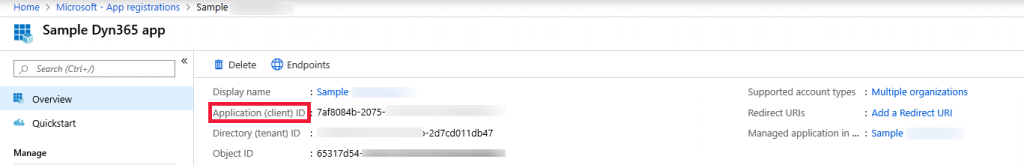 Application Client ID Azure