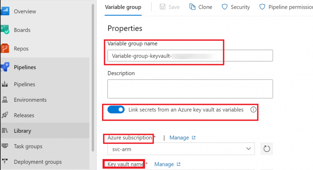 Azure Variable Group Name