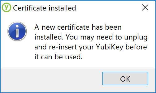 Certificate Installed