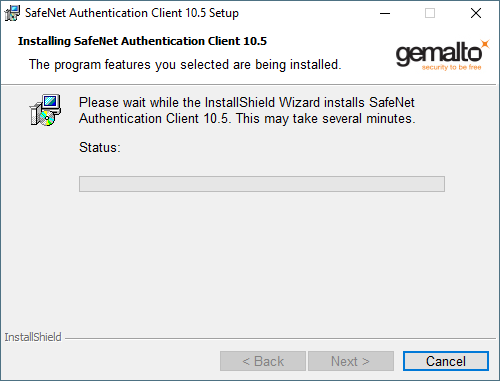 Installing SafeNet Authentication Client