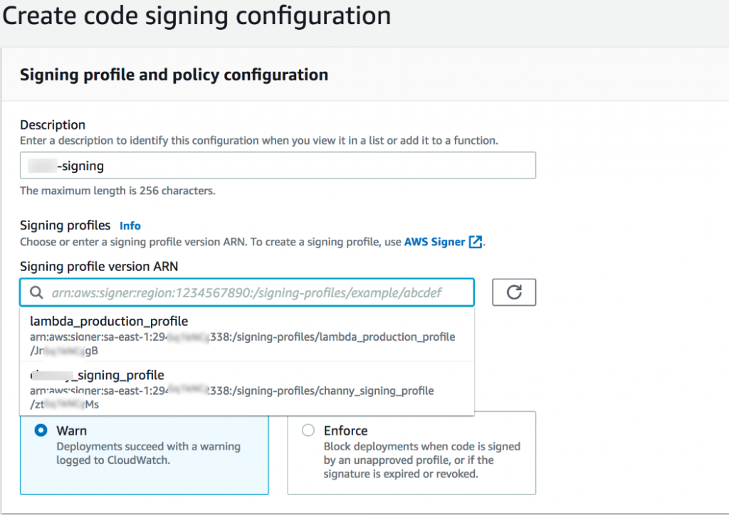 Code Signing Configuration