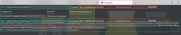 Get YubiKeyCertificate