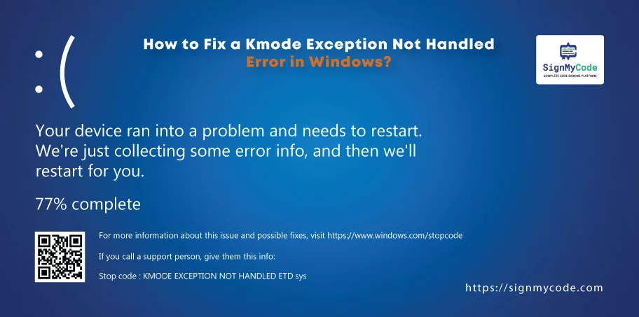 Fix Kmode Exception Not Handled Error in Windows