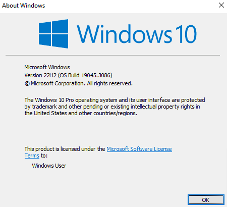 Verify Windows 10 Version