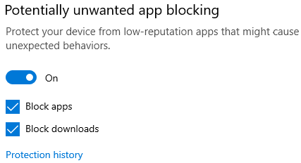 Potentially Unwanted App Blocking