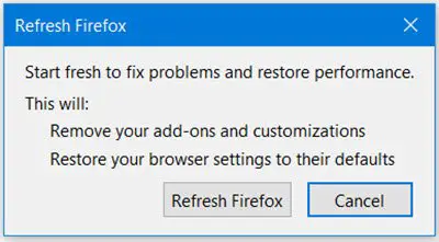 Restore Firefox