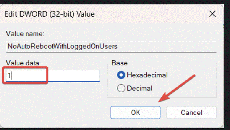 Edit DWORD 32 Value