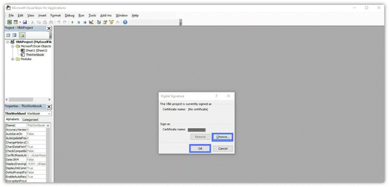 Choose Certificate