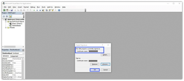 Code Signing Certificate Name