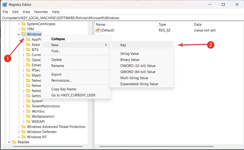 Windows and Choose Key