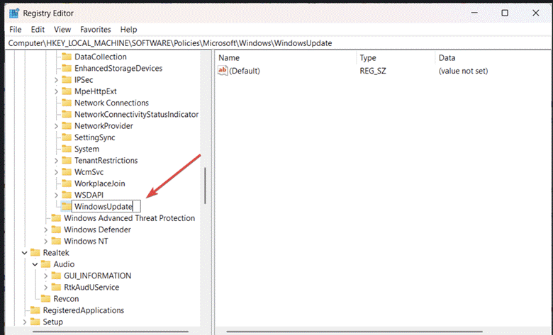 Rename WindowsUpdate